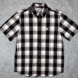 Carhartt Shirt Mens Medium Button Up Short Sleeve Classic Relaxed Fit Utility